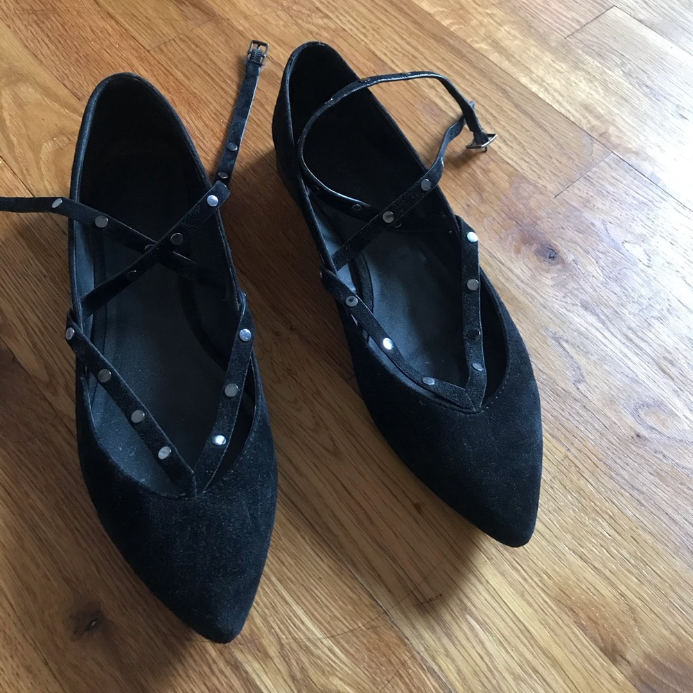 Rebecca Minkoff flats with ankle strap size 7.5